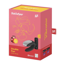Satisfyer Double stimulateur connecté Double Fun Satisfyer Noir